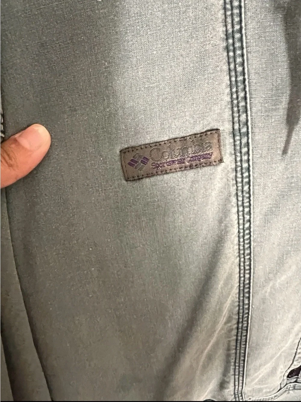 Vintage Columbia Sportswear Sage Green Hooded Anorak Pullover Jacket
